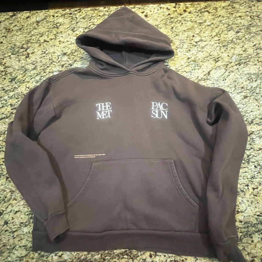 PacSun Brown Hoodie with White Logos